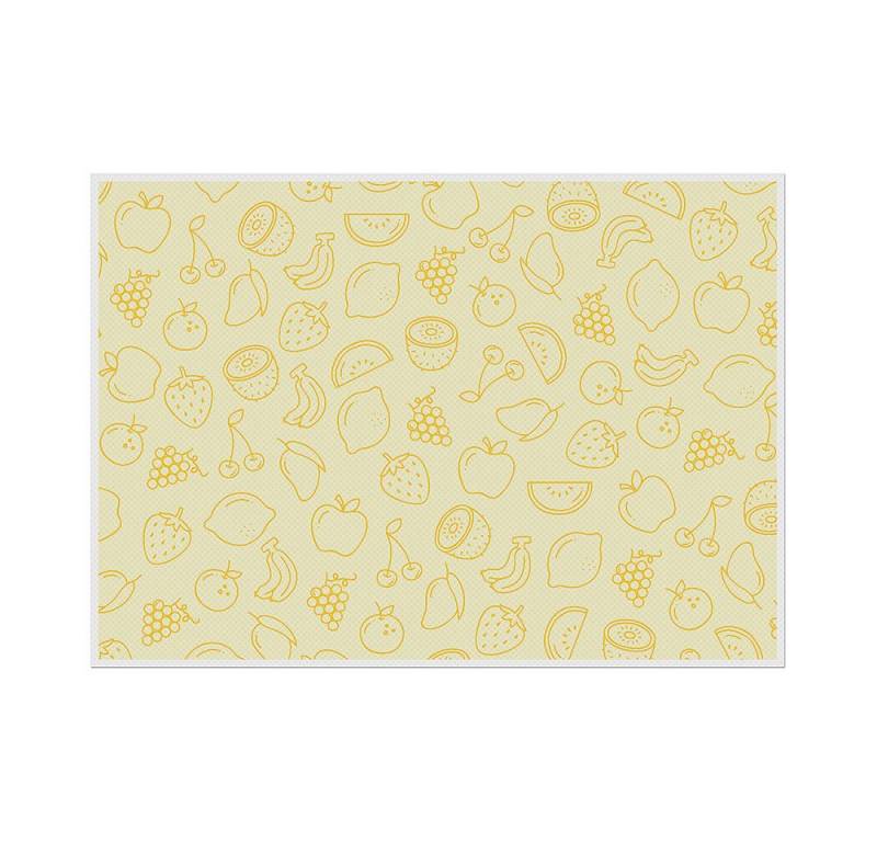 Showdown Displays Platzset Tischsets - Abstrakte Früchte - PVC - Gelb, (1-St) von Showdown Displays