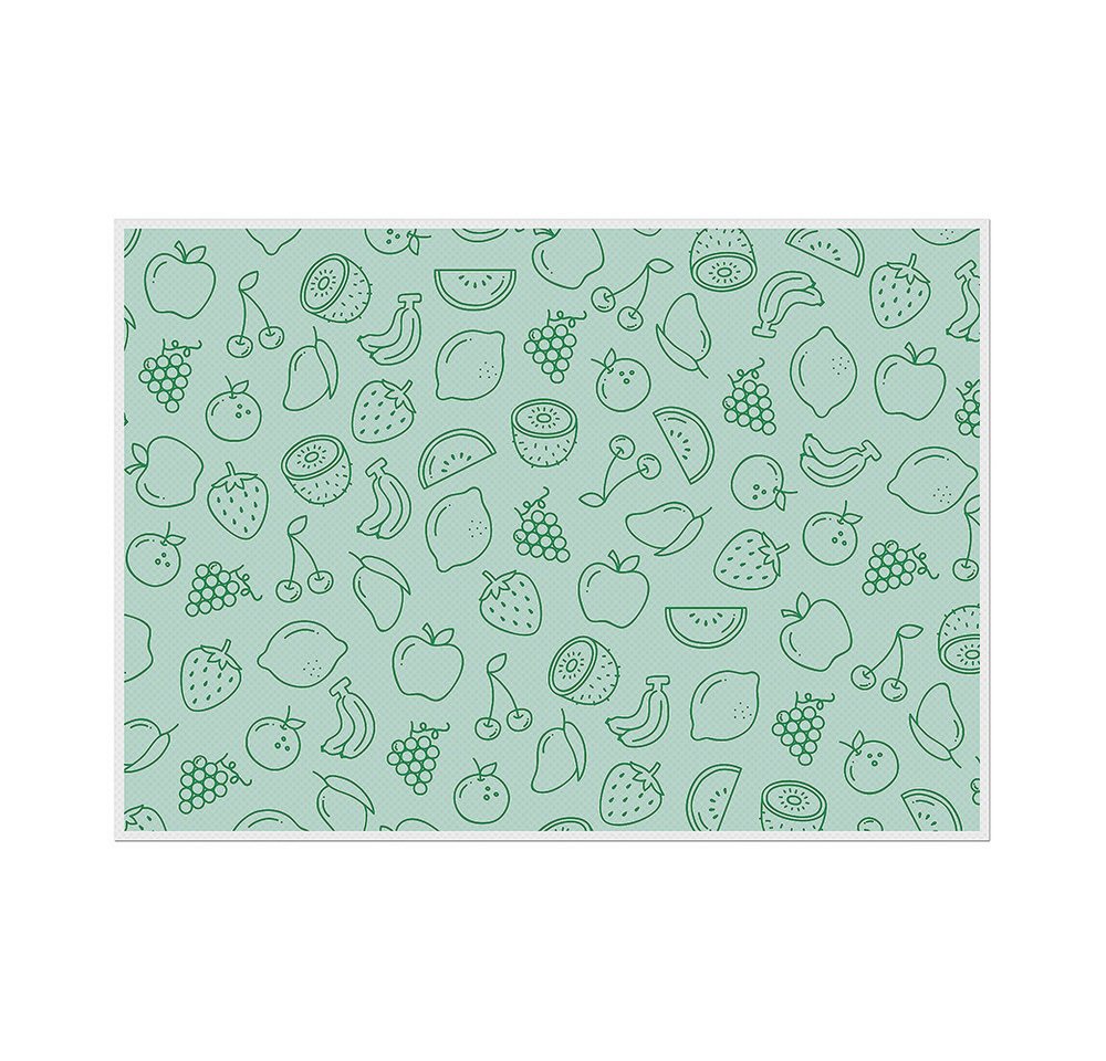 Showdown Displays Platzset Tischsets - Abstrakte Früchte - PVC - Green, (1-St) von Showdown Displays