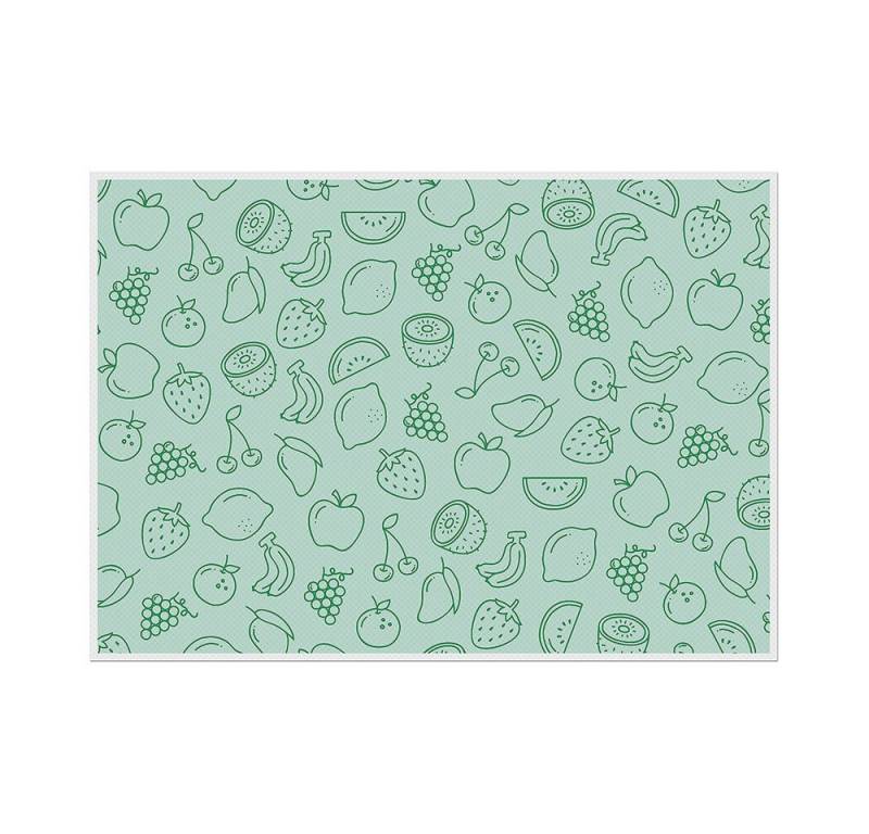 Showdown Displays Platzset Tischsets - Abstrakte Früchte - PVC - Green, (1-St) von Showdown Displays