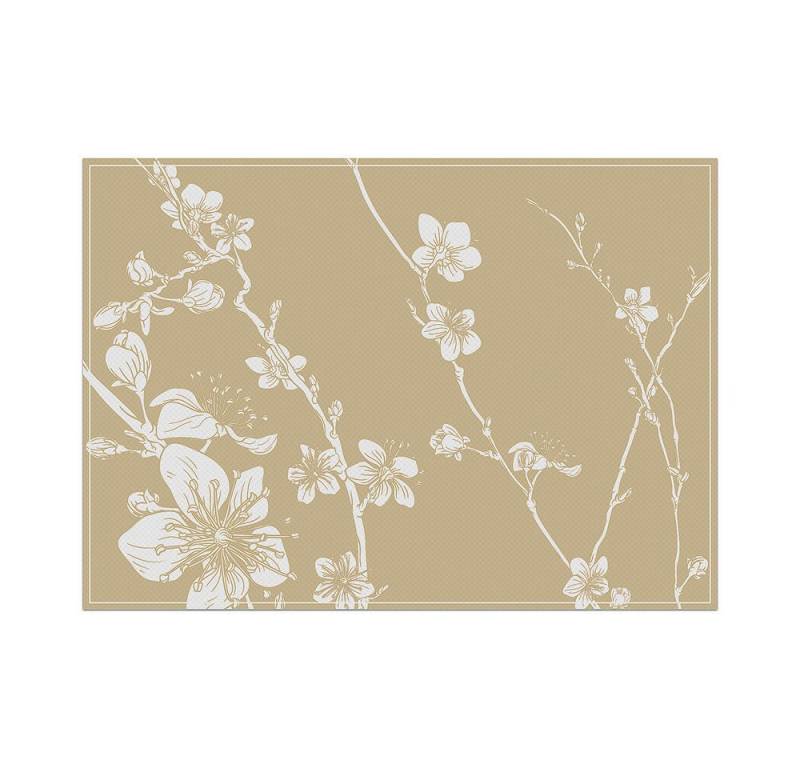 Showdown Displays Platzset Tischsets - Abstrakte Japanische Kirschblüte - PVC - Beige, (1-St) von Showdown Displays