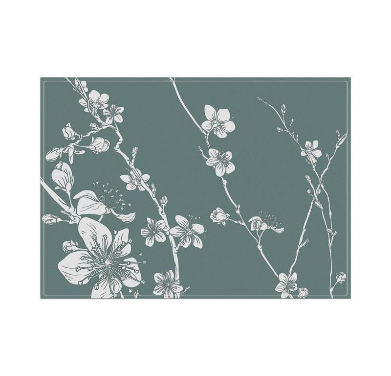Showdown Displays Platzset Tischsets - Abstrakte Japanische Kirschblüte - PVC - Grün, (1-St) von Showdown Displays