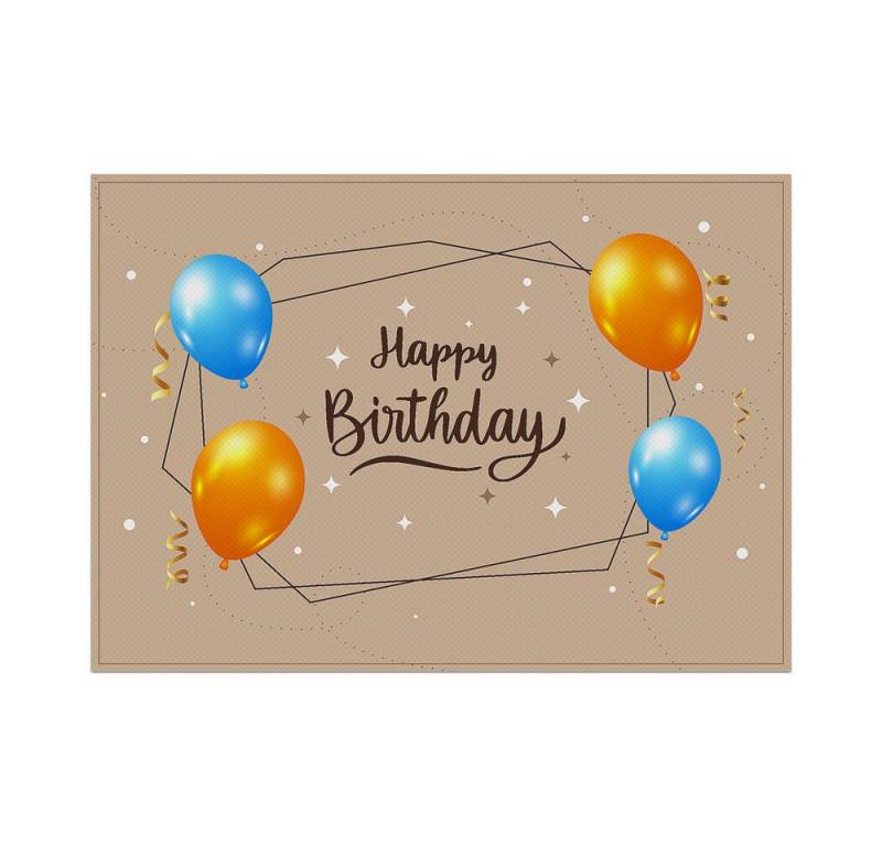 Showdown Displays Platzset Tischsets - Geburtstag - PVC - Beige, (1-St) von Showdown Displays