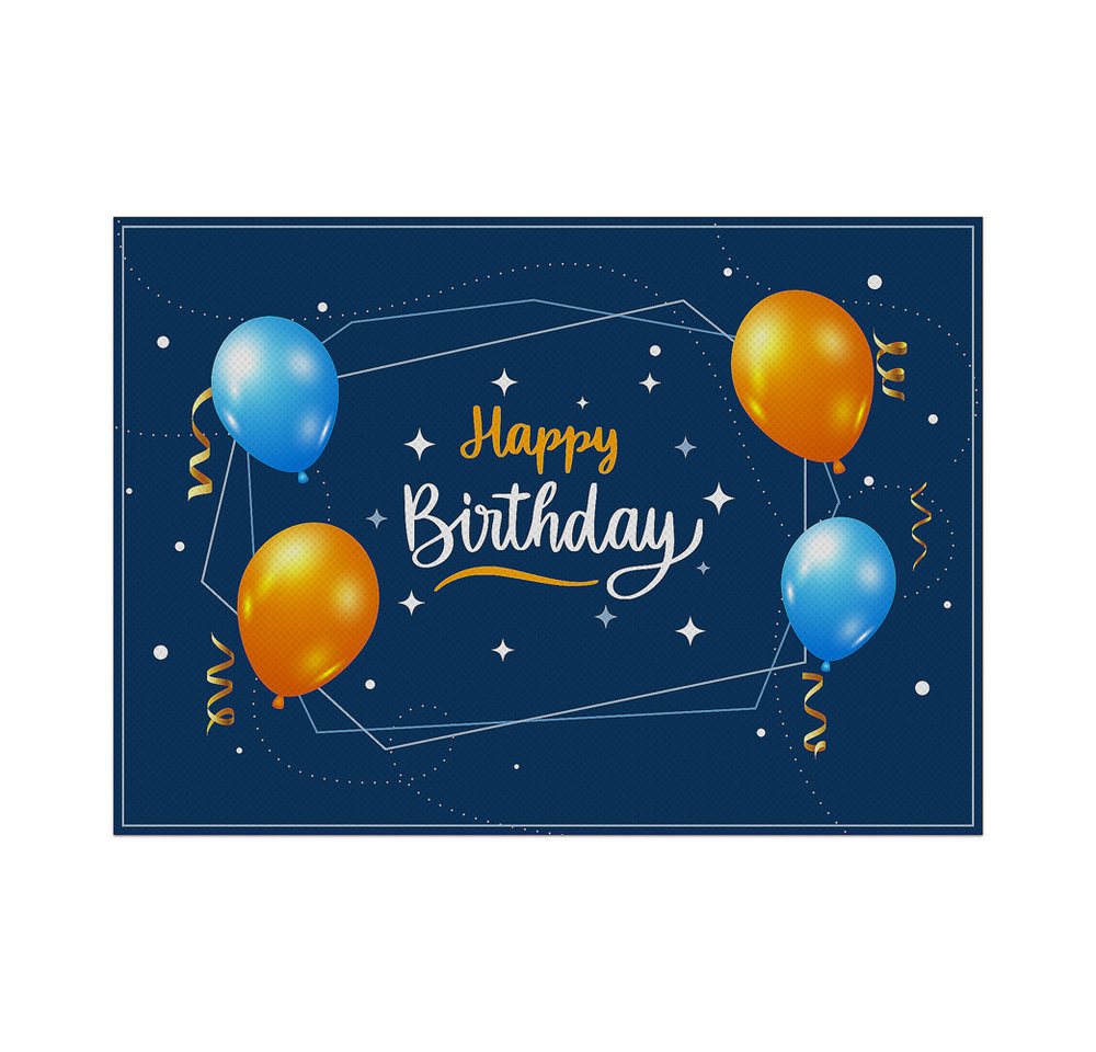 Showdown Displays Platzset Tischsets - Geburtstag - PVC - Blau, (1-St) von Showdown Displays