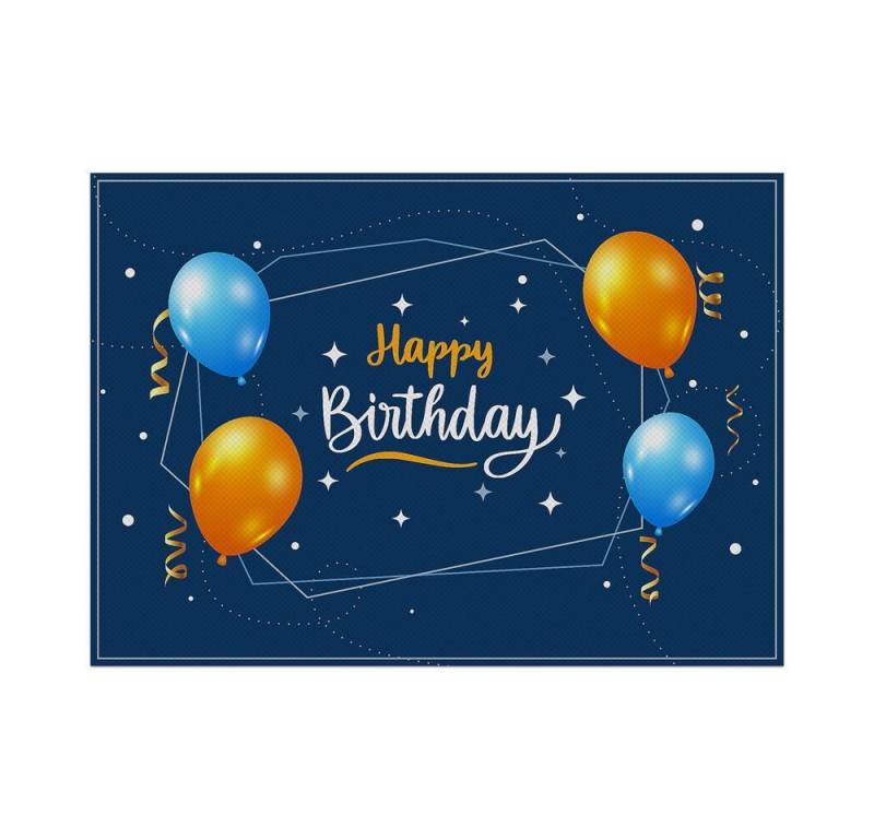 Showdown Displays Platzset Tischsets - Geburtstag - PVC - Blau, (1-St) von Showdown Displays