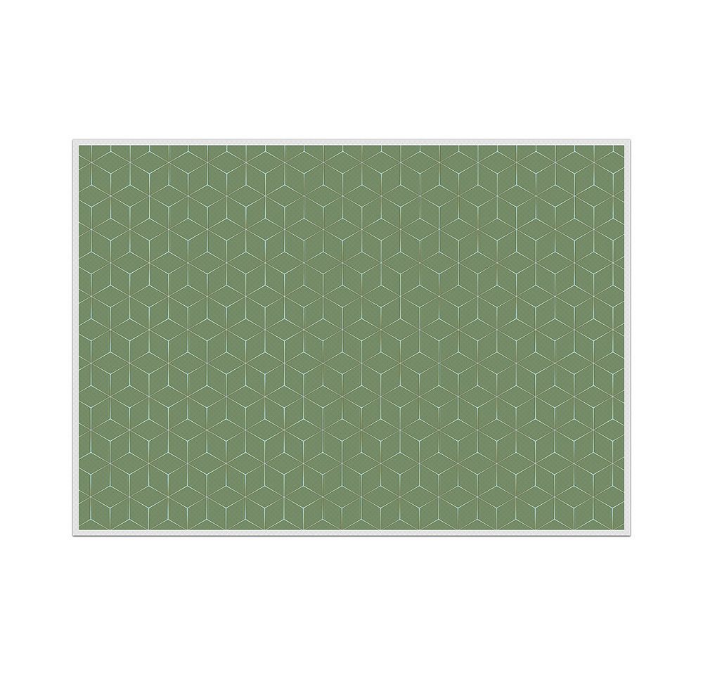 Showdown Displays Platzset Tischsets - Hexagon - PVC -Grün, (1-St) von Showdown Displays