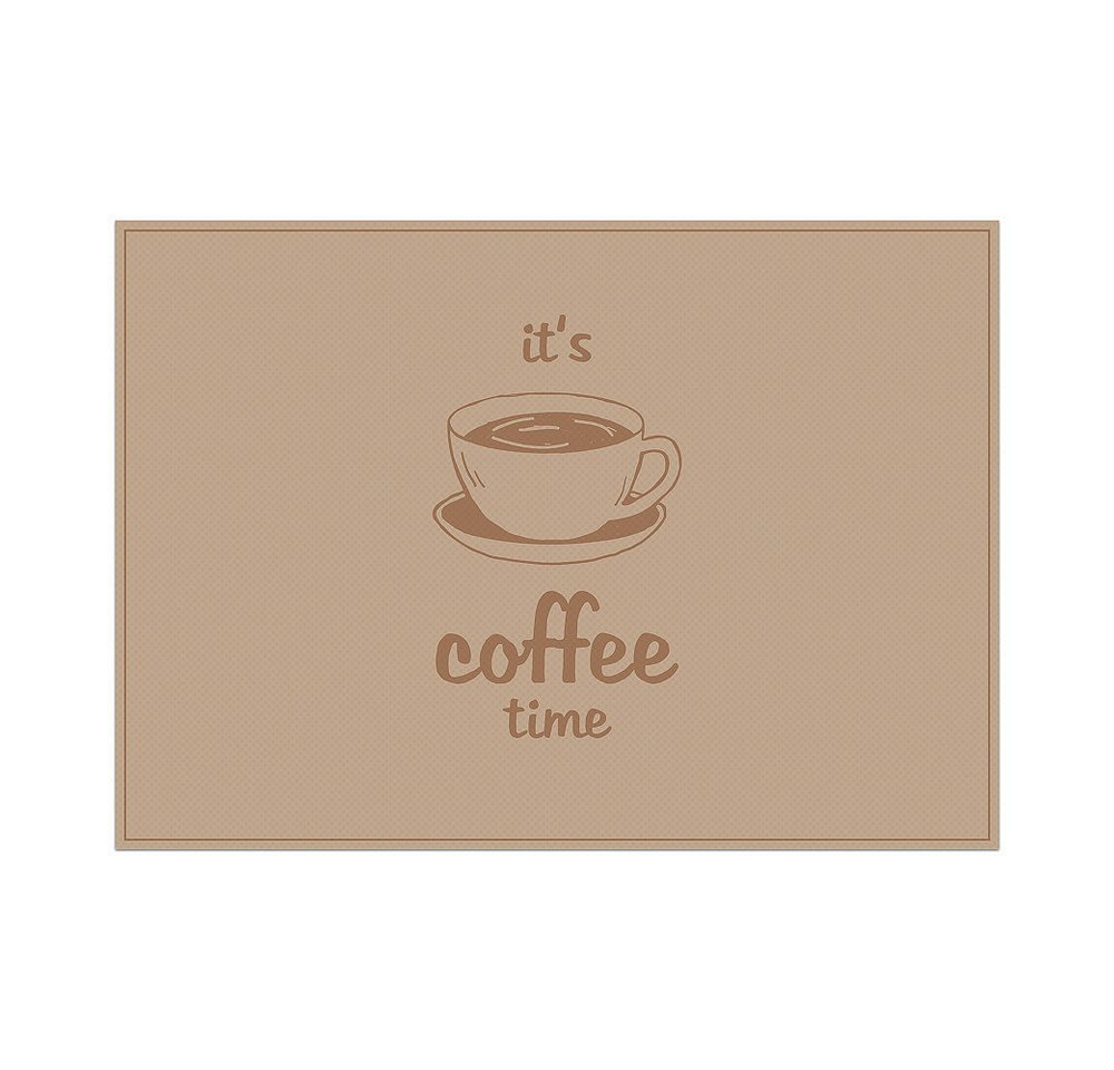 Showdown Displays Platzset Tischsets - Kaffeezeit - PVC - Hellbraun, (1-St) von Showdown Displays