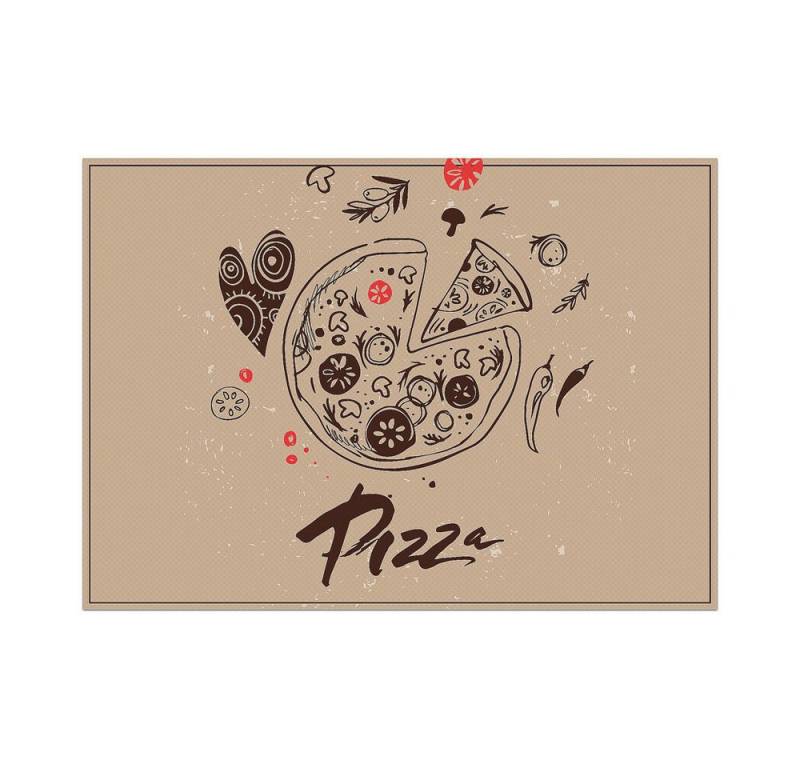 Showdown Displays Platzset Tischsets - Pizza Abstrakt - PVC, (1-St) von Showdown Displays