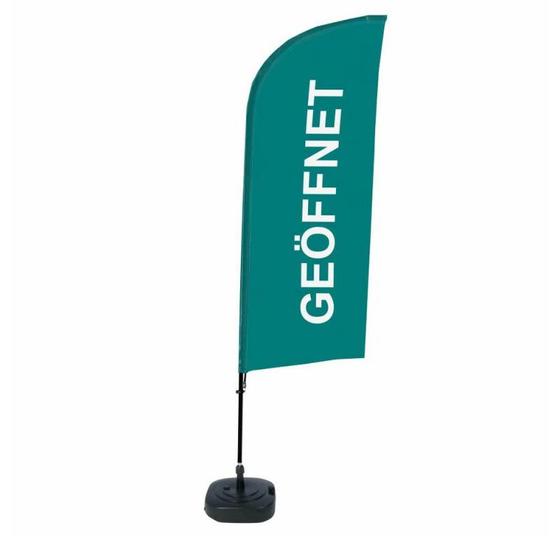 Showdown Displays Standregal Beachflag - Komplett-Set - Geöffnet Deutsch - Grün/Schwarz, 1-tlg. von Showdown Displays