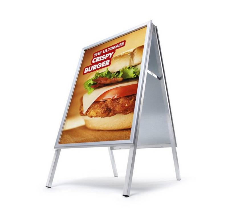 Showdown Displays Standregal Standard - DIN A2 - 32mm - Gehrung - Aluminium - Silber, 1-tlg. von Showdown Displays