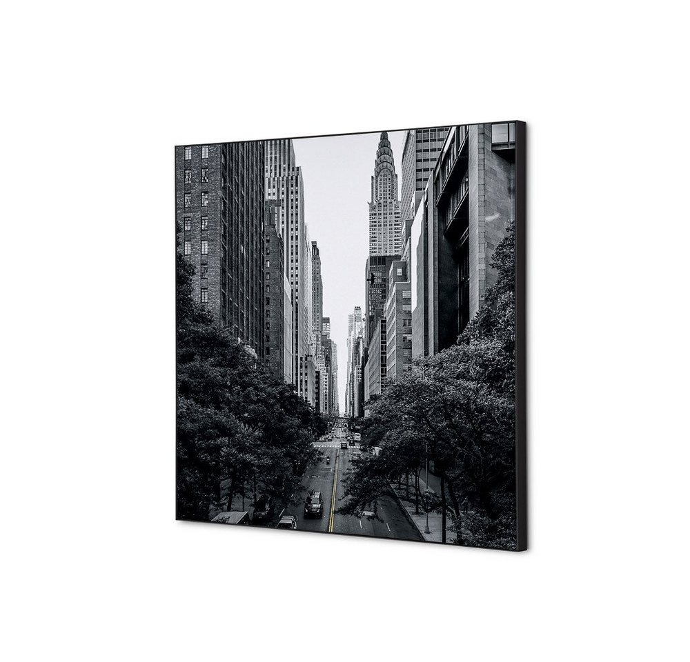 Showdown Displays Wandsticker Set 40x40cm - New York Manhattan - Schwarzer Rahmen (1 St) von Showdown Displays