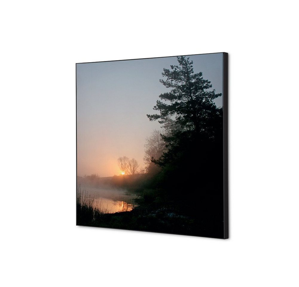 Showdown Displays Wandsticker Set 40x40cm - Wald Sonnenaufgang - Schwarzer Rahmen (1 St) von Showdown Displays