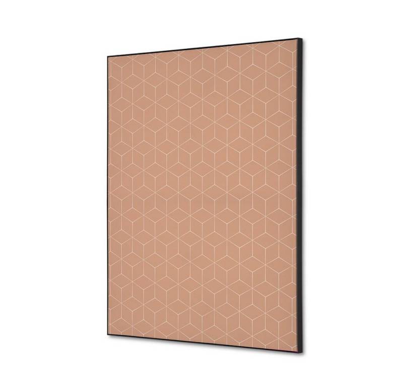 Showdown Displays Wandsticker Set DIN A2 - Hexagon Beige - Schwarzer Rahmen (1 St) von Showdown Displays