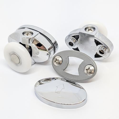 2 x Top Single Duschtürrollen/Läufer/Räder 23 mm in Durchmesser L077–1 von Shower Part