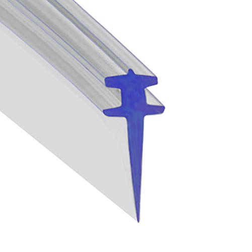 Duschdichtung aus weichem, transparentem Gummi, Doppel-T-Duschdichtung | für Doppelfalttüren | Multi-Fitting für 6 oder 7 mm Kanäle | BIF025 (2 Meter) von SHOWER SEAL UK LTD