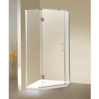 Duschtrennwand Seitenwand Eckdusche ARDIA mit Duschwanne - 90x90x185 cm von Vente-unique
