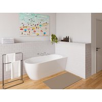 Eckbadewanne - 231 L - 165 x 78 x 58 cm - Acryl - Weiß glänzend - Echte rechts - ALBANELIA von Shower & Design