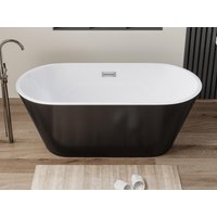 Freistehende Badewanne Design - 201 L - 150 x 70 x 58 cm - Schwarz - TWIGGY von Shower & Design