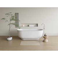 Freistehende Badewanne oval - 257 L - 170 x 80 x 60 cm - Acryl - Weiß matt - BOGLIETA von Shower & Design