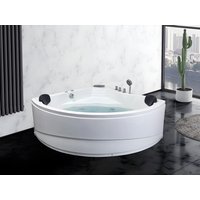 Whirlpool Eckwanne - 2 Personen - 350 L - 150 x 150 x 60 cm - AGLENA von Shower & Design