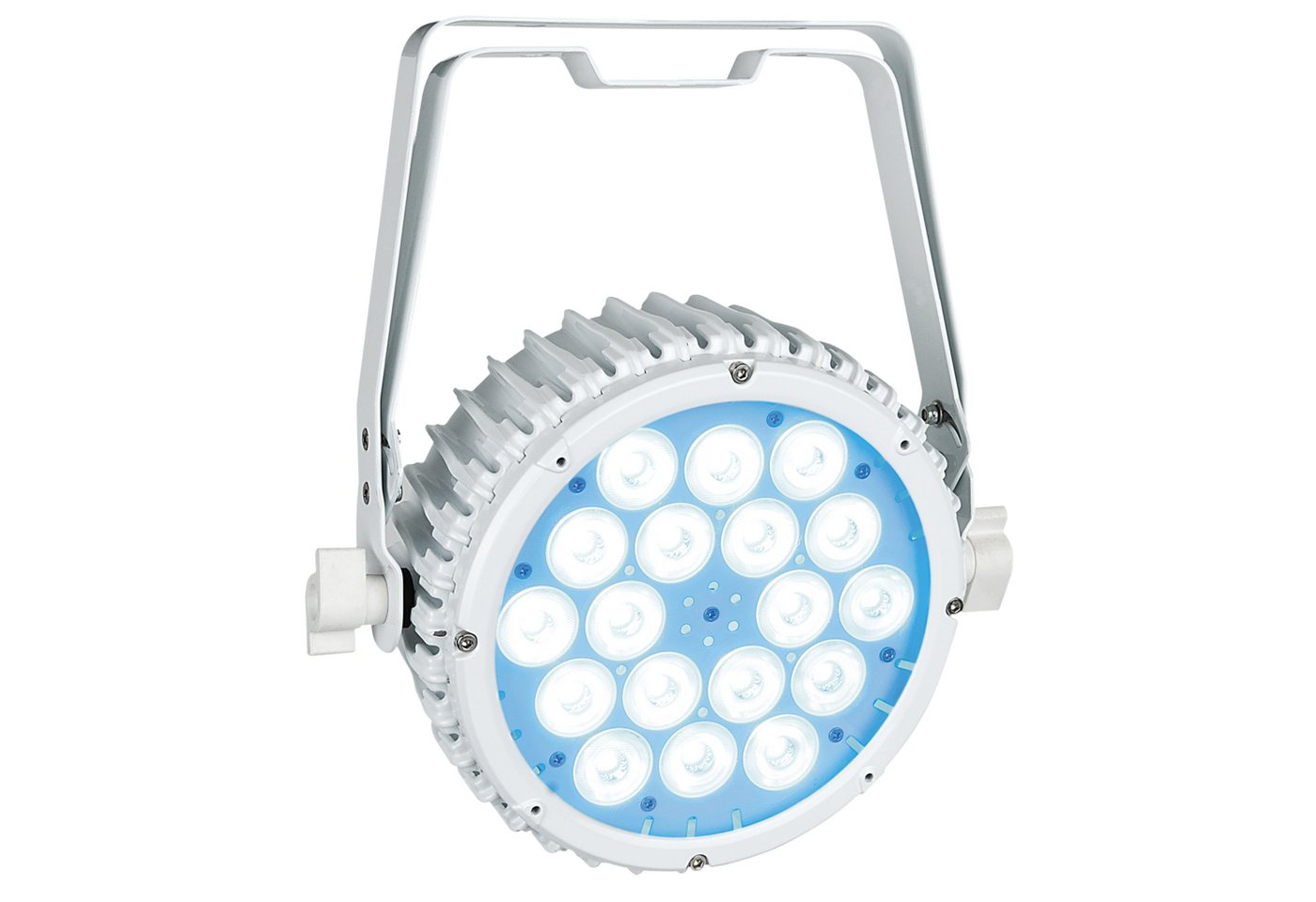 Showgear Discolicht Showtec Compact Par 18 MKII 18x 3 W RGB LED PAR - weiß von Showgear