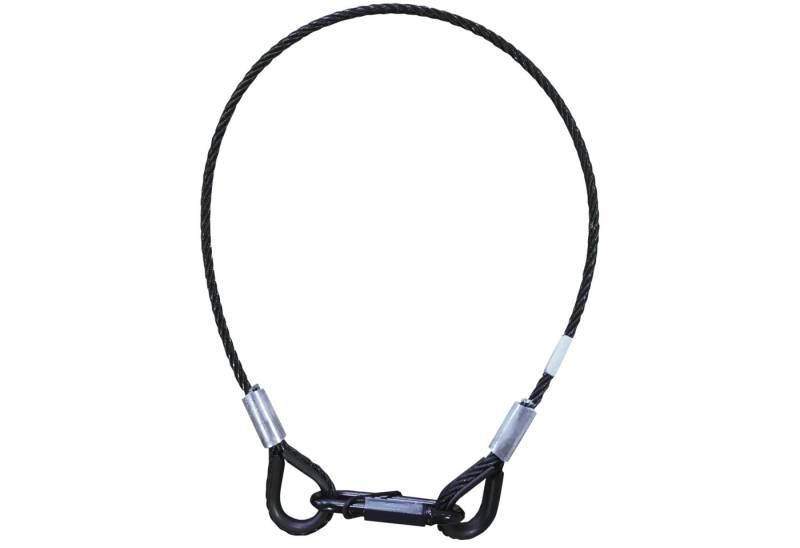 Showgear Showgear Safety cable 6 mm - BGV-C1 WLL: 20 kg - 100 cm - schwarz Drahtseil von Showgear