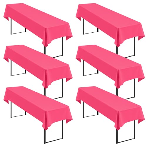 6 Stück Heißes Rosa Biertisch Tischdecke universal für 50cm u.70cm Biertische Hussen für Biertisch, Blickdichte Polyester Biertischhussen Biertisch-Husse Rechteckige Tischdecken Waschbar-250x100cm 6 Stück Heißes Rosa Biertisch Tischdecke universal für 50cm u.70cm Biertische Hussen für Biertisch, Blickdichte Polyester Biertischhussen Biertisch-Husse Rechteckige Tischdecken Waschbar-250x100cm von Showgeous