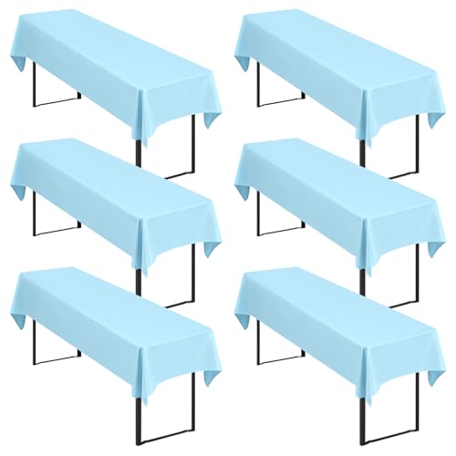 6 Stück Hellblau Biertisch Tischdecke universal für 50cm u.70cm Biertische Hussen für Biertisch, Blickdichte Polyester Biertischhussen Biertisch-Husse Rechteckige Tischdecken Waschbar-250x100cm 6 Stück Hellblau Biertisch Tischdecke universal für 50cm u.70cm Biertische Hussen für Biertisch, Blickdichte Polyester Biertischhussen Biertisch-Husse Rechteckige Tischdecken Waschbar-250x100cm von Showgeous
