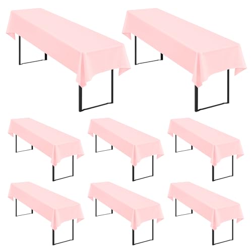 8 Stück Rosa Biertisch Tischdecke universal für 50cm u.70cm Biertische Hussen für Biertisch, Blickdichte Polyester Biertischhussen Biertisch-Husse Rechteckige Tischdecken Waschbar-250x100cm 8 Stück Rosa Biertisch Tischdecke universal für 50cm u.70cm Biertische Hussen für Biertisch, Blickdichte Polyester Biertischhussen Biertisch-Husse Rechteckige Tischdecken Waschbar-250x100cm von Showgeous