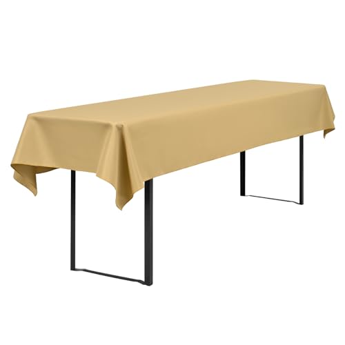 Showgeous 1 Stück Biertisch Tischdecke universal für 50cm u.70cm Biertische Hussen für Biertisch Biertischhussen Biertisch-Husse Bierzeltgarnitur Rechteckige Tischdecken Waschbar 100x250cm(Kamel) von Showgeous