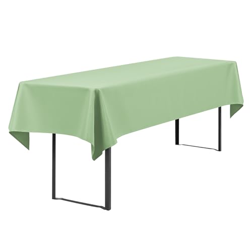 Showgeous 1 Stück Biertisch Tischdecke universal für 50cm u.70cm Biertische Hussen für Biertisch Biertischhussen Biertisch-Husse Bierzeltgarnitur Rechteckige Tischdecken Waschbar 100x250cm(Salbeigrün) von Showgeous
