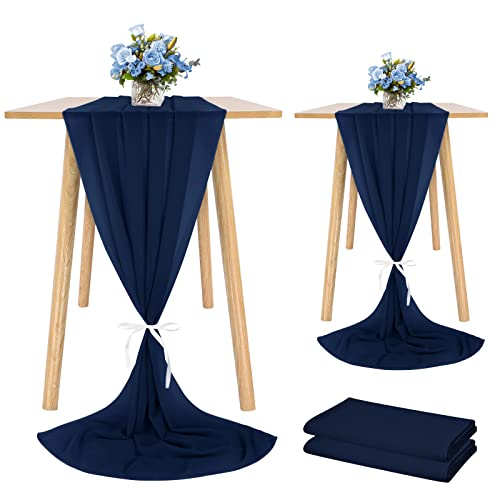 Showgeous 2 Stück Chiffon Tischläufer 28x120 Zoll Romantischer Hochzeitsläufer 10ft Marineblau Sheer Chiffon Tischdecke Schminktischläufer für Hochzeit Geburtstagsfeier Braut Baby Shower Dekorationen Showgeous 2 Stück Chiffon Tischläufer 28x120 Zoll Romantischer Hochzeitsläufer 10ft Marineblau Sheer Chiffon Tischdecke Schminktischläufer für Hochzeit Geburtstagsfeier Braut Baby Shower Dekorationen von Showgeous