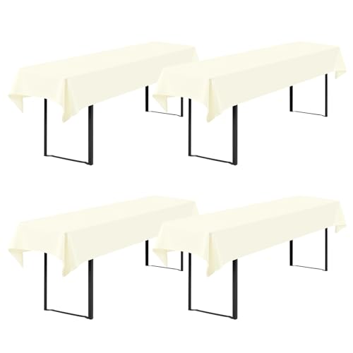 Showgeous 4 Stück Biertisch Tischdecke universal für 50cm u.70cm Biertische Hussen für Biertisch Biertischhussen Biertisch-Husse Bierzeltgarnitur Rechteckige Tischdecken Waschbar 100x260cm(Elfenbein) Showgeous 4 Stück Biertisch Tischdecke universal für 50cm u.70cm Biertische Hussen für Biertisch Biertischhussen Biertisch-Husse Bierzeltgarnitur Rechteckige Tischdecken Waschbar 100x260cm(Elfenbein) von Showgeous
