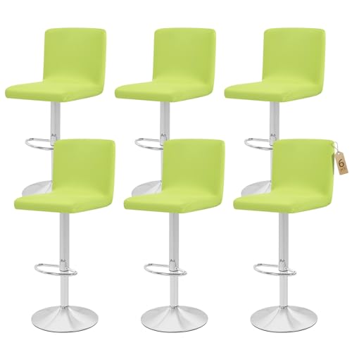 Showgeous 6 Stück Bar Stuhlhussen,Barhocker Abdeckungen Stretch Abnehmbare Esszimmerstuhl Abdeckungen für Kneipentheke,Dining Chair Barhocker Zähler Schonbezüge Esszimmer Stuhl Schonbezug(Fruchtgrün) von Showgeous