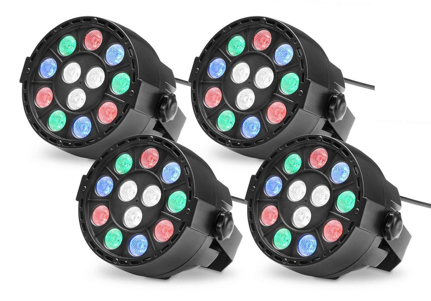 Showlite Discolicht SPS-121 DMX Smart Party Spot, Master-/Slave-Betrieb, LED, RGBW, 8 Auto-Programme, Color-Modus und 8 Sound-Programme von Showlite