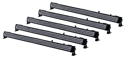 Showlite SB-216 LED Stage Bar 5x Set - 216 Stück RGB LEDs à 10 mm - Lichteffekt - Bühnenlicht - Discolicht - 6 DMX-Modi - Stroboskop Effekt - Schwarz von Showlite