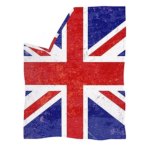 Showudesigns Decke mit Union Jack-Flagge für Damen und Herren, Decken für Sofas, Betten, Schlafzimmer, Büro, Dekoration, UK-Flaggen, Überwurfdecke, XS, 70 x 100 cm von Showudesigns