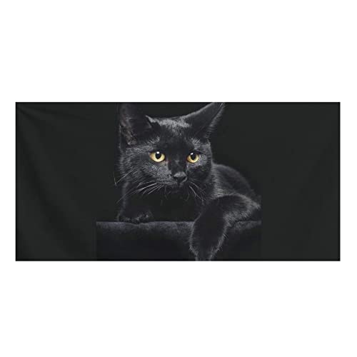 Showudesigns Schwarze Katze Badetücher für Frauen Mädchen Geschenke Strandtuch Decke Design Badetuch für Bad, Strand, Pool, Spa für den täglichen Gebrauch von Showudesigns
