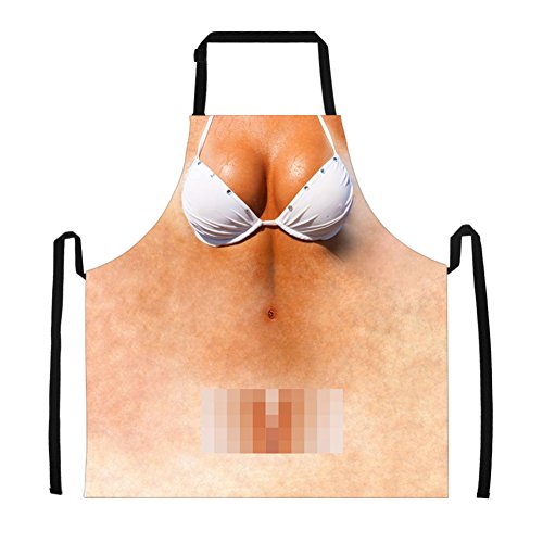 Showudesigns Sexy Kochschürze für Paare, Muskelmann oder nackte Frau, für Küche und Party, Polyester, color 4, M von Showudesigns