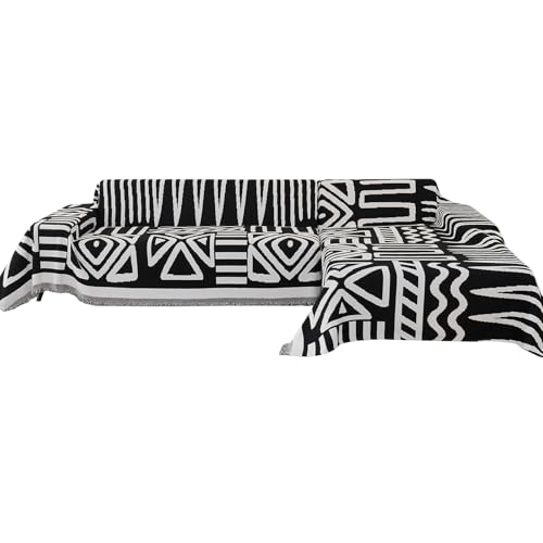 ShowyLive Sofa Überwurfdecke Sofa Überzug 2er Set für Ecksofa L-Form Sofabezug 3 Sitzer+3 Sitzer, Chenille Couch Überzug 450gsm, 180 * 300CM, Böhmisches Schwarz ShowyLive Sofa Überwurfdecke Sofa Überzug 2er Set für Ecksofa L-Form Sofabezug 3 Sitzer+3 Sitzer, Chenille Couch Überzug 450gsm, 180 * 300CM, Böhmisches Schwarz von ShowyLive