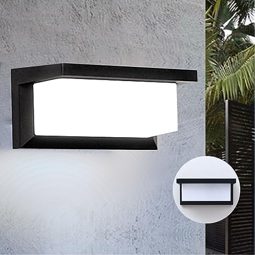 Shoze Außenlampe,18W LED Aussenlampe Wand,Aluminium Rechteck Außenbeleuchtung,Ausenbeleutung Hauswand, Außenleuchten Für Garten Front Badezimmer Veranda Garage Warmweiß von Shoze