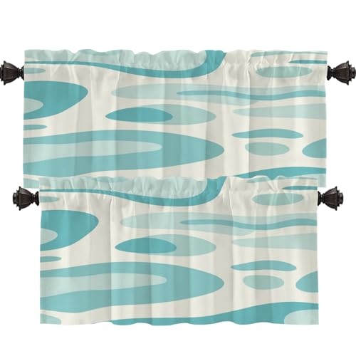 Shrahala Calm Aesthetic Fluid Forms Verdunklungsvorhänge für Fenster, abstrakte friedliche visuelle Küchenvorhänge, Sets für Fenster, wärmeisoliert, Badezimmer-Fenstervorhang, 2 Stück, 132 x 45 cm Shrahala Calm Aesthetic Fluid Forms Verdunklungsvorhänge für Fenster, abstrakte friedliche visuelle Küchenvorhänge, Sets für Fenster, wärmeisoliert, Badezimmer-Fenstervorhang, 2 Stück, 132 x 45 cm von Shrahala