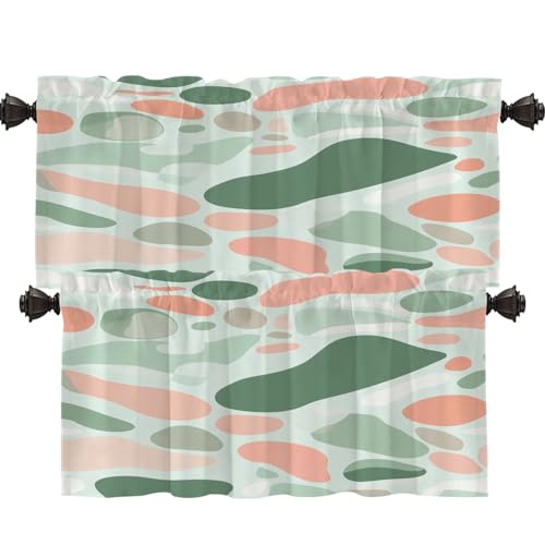 Shrahala Moderne weiche Verdunkelungsvorhänge für Fenster, Pastelltöne, abstrakte Formen, Küchenvorhänge, Sets für Fenster, wärmeisoliert, Badezimmer, Fenster, 2 Stück, 132 x 45 cm Shrahala Moderne weiche Verdunkelungsvorhänge für Fenster, Pastelltöne, abstrakte Formen, Küchenvorhänge, Sets für Fenster, wärmeisoliert, Badezimmer, Fenster, 2 Stück, 132 x 45 cm von Shrahala