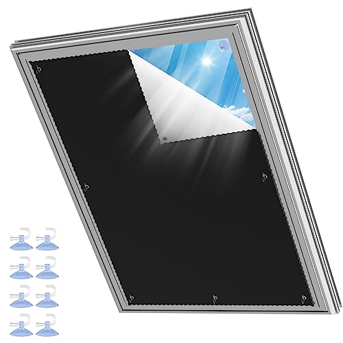 Dachfenster Rollo Verdunklung Thermo Sonnenschutz Silberbeschichtung Verdunkelungsrollo, Verdunkelungsvorhang Ohne Bohren FüR BüRo/Arbeitszimmer (PK06-37 * 78cm) von Shrivee