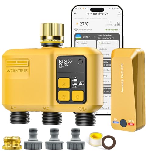 Shrivee Smart Bewässerungscomputer WLAN mit 3 Zonen Ausgängen und 5 Programme Bewässerungssystem mit Regenverzögerung/Automatische Bewässerung, Ideal für Gewächshaus & Garten Shrivee Smart Bewässerungscomputer WLAN mit 3 Zonen Ausgängen und 5 Programme Bewässerungssystem mit Regenverzögerung/Automatische Bewässerung, Ideal für Gewächshaus & Garten von Shrivee