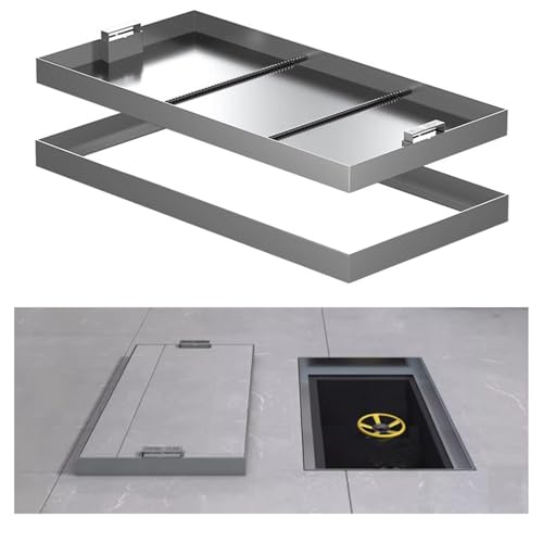 1 Stück 304ss Einbau-Schachtdeckel mit verdecktem Griff – rechteckiger Inspektionsdeckel for den Innen- und Außenbereich(50x30x5cm) von ShuaaM