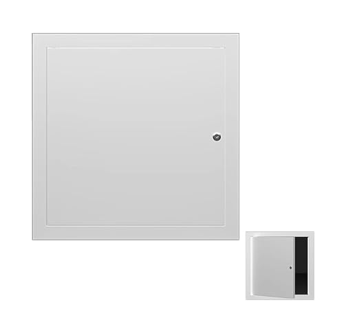 1 Stück robuste weiße Zugangsklappe mit Schloss – langlebige Zugangstür aus Aluminiumlegierung for Trockenbau- und Deckeninstallation(50x55cm) von ShuaaM