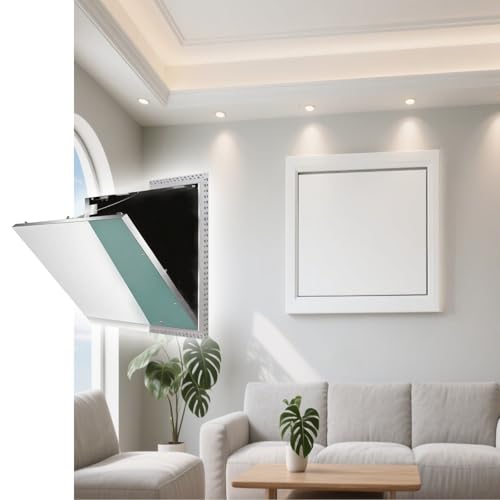 1 Stück versenkte Drop-Down-Zugangsplatte – Rahmen aus Aluminiumlegierung, lackierbare Trockenbau-Abdeckplatte for Verbergen von Versorgungseinrichtungen in Häusern(700x700mm) von ShuaaM