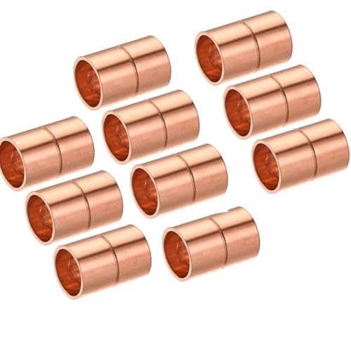 Gerade Kupferkupplungsbeschläge, 10 Stück, Innendurchmesser 16–50 mm, 1,5 mm Dicke for Heizungs-, Lüftungs- und Klimatechnik- und Kältetechnikprojekte(ID48*T1.5mm) von ShuaaM