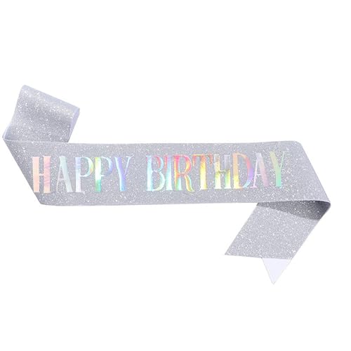 Shuade Happy Birthday Schärpe 160 x 10 cm Frauen Geburtstag Schärpe Geburtstag Party Kostüm Zubehör für Mädchen Geburtstag Party Dekoration von Shuade