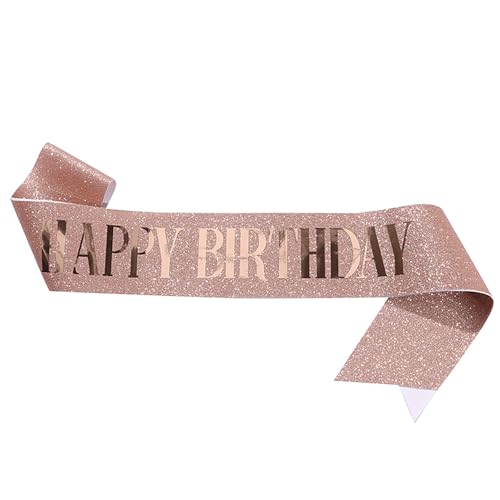 Shuade Happy Birthday Schärpe 160 x 10 cm Frauen Geburtstag Schärpe Geburtstag Party Kostüm Zubehör für Mädchen Geburtstag Party Dekoration Shuade Happy Birthday Schärpe 160 x 10 cm Frauen Geburtstag Schärpe Geburtstag Party Kostüm Zubehör für Mädchen Geburtstag Party Dekoration von Shuade